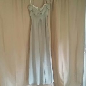 Light sage formal dress